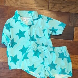 Art Class Teal Star Pajama Set